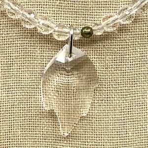 Vintage Necklace with Leaf Pendant
